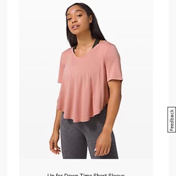 Lululemon up for a down time short sleeve